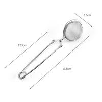 Filtre à épices en maille pour café et herbe, infuseur de thé en acier inoxydable plaqué or et argent avec poignée