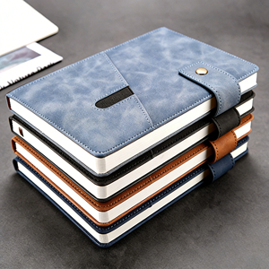 Taccuini di affari personalizzabili imprintano filati cartonati per cucire <span class=keywords><strong>cancelleria</strong></span> per uso diario <span class=keywords><strong>ufficio</strong></span> fibbia copertura in finta pelle - Product Image 2