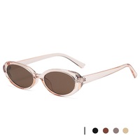 Lunettes de soleil œil de chat vintage tendance pour femmes, monture petite ovale, protection UV400, style européen et américain, lunettes de soleil tendance pour dames