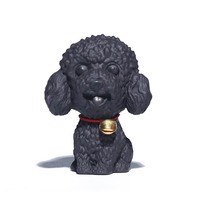 Figurines de chien en sable violet, ornements de collection, figurines mignonnes porte-bonheur en forme d'ours