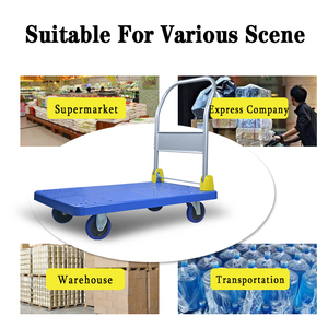 Pp Multifunctionele Werk Gevouwen Logistieke Oogst Draagbare Goederen Handkar <span class=keywords><strong>Trolley</strong></span> Voor Werkplaats Met Plastic Bakjes - Product Image 6
