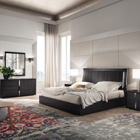 Ensemble de chambre à coucher d'hôtel moderne de luxe sur mesure Shiyi, lit en bois king ou queen avec coiffeuse et tiroir de placard, design personnalisé