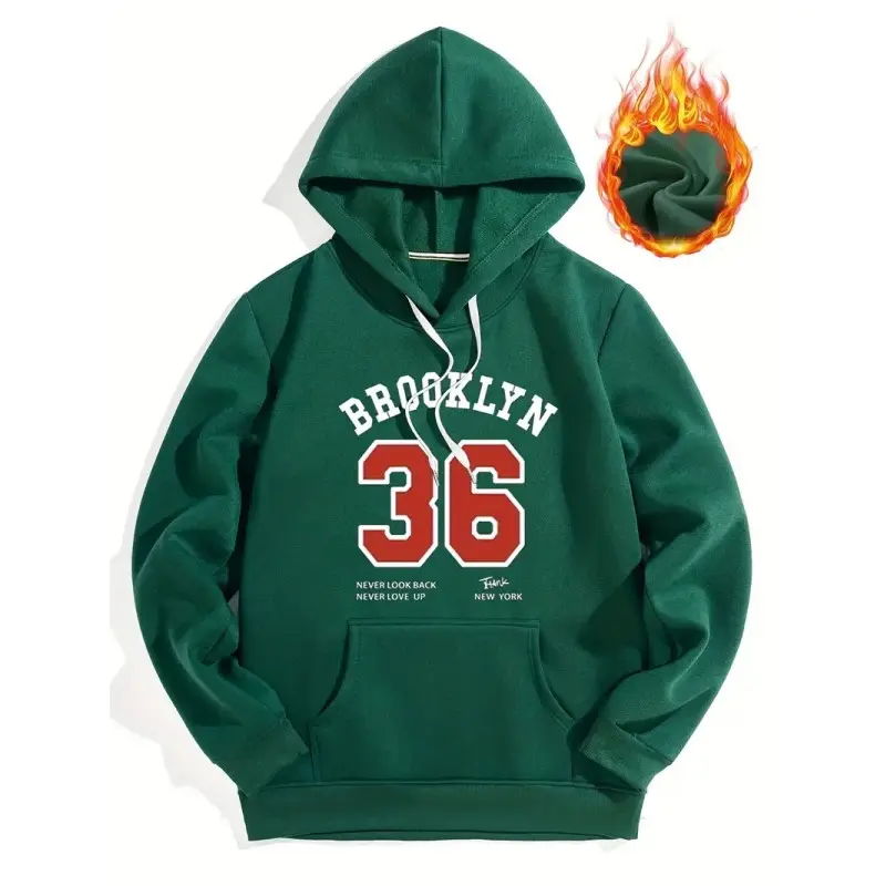 'Brooklyn New York' Hoodie Herren Casual Pullover Kapuzen pullover mit Känguru-Tasche