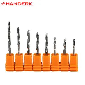 HANDERK 공장 공급 업체 사용자 정의 단일 플루트 Hrc55/65/75 밀링 커터 텅스텐 카바이드 엔드 밀 세트 CNC 도구