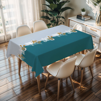 Nappe de table bohème respirante RNPT, motif mandala, en PVC, en rouleau, pour pique-nique, réutilisable