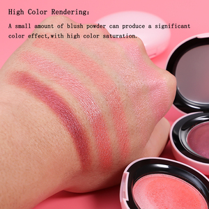 Colorete <span class=keywords><strong>de</strong></span> <span class=keywords><strong>Maquillaje</strong></span> Personalizado para Mejillas Pigmentado Brillante Rosa Vegano Paleta <span class=keywords><strong>de</strong></span> Colorete en Polvo con Logotipo Personalizado Sedoso Vegano - Product Image 3