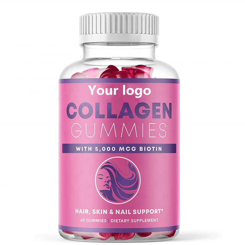 OEM/ODM резинки для роста волос с биотином 5000 мкг витамины E & C поддержка роста волос, Премиум вегетарианский, без ГМО