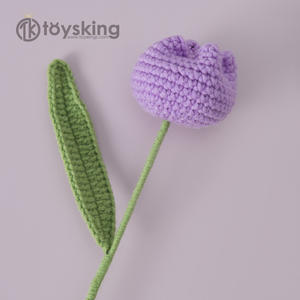 Tulipán gordo de lana flor terminada deportes vida deportes café hombre recto para enviar novia amante ramo - Product Image 4