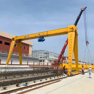 Rentang 40M Luar Ruangan Digunakan 15 Ton Bingkai Tunggal Girder Gantry Crane