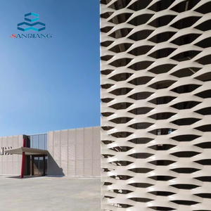 Bảo hành dài sơn tĩnh điện lưới nhôm mặt tiền Ốp Chống nắng mở rộng lưới trang trí tùy chỉnh cắt Kỹ thuật hàn - Product Image 2