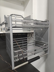 Moderni scaffali <span class=keywords><strong>a</strong></span> due livelli <span class=keywords><strong>a</strong></span> discesa per la conservazione della <span class=keywords><strong>cucina</strong></span> Hardware funzionale serie armadio stoviglie Rack armadi in acciaio - Product Image 4