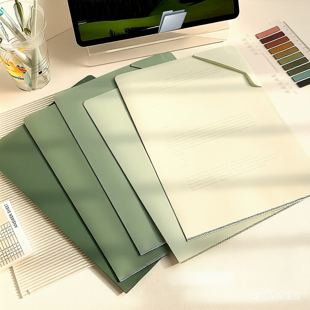 Five-piece set gradient green