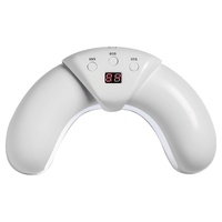 Appareil professionnel portable de nettoyage des ongles, séchage rapide, lampe à ongles UV LED double lumière en forme de croissant pour manucure