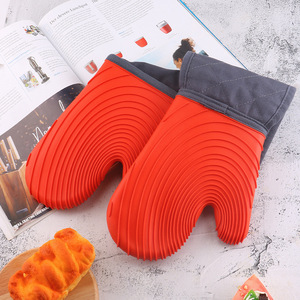 Extra Long Double Sided Silicone Oven Mitts Heat Resistant Baking Oven Gloves Silicone Insulated Hand Gloves for Baking Cooking - Product Image 4