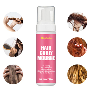 Индивидуальный логотип, без слоеных локонов, определяющий мусс, дополнительный объем, увеличивающий объем, укладка, укладка волос, пена для косы, локоны, волнистая спираль - Product Image 4
