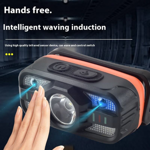 Rechargeable <b>LED</b> Headlamp Super Bright <b>Motion</b> <b>Sensor</b> Headlight Lightweight Hands-Free Head for Camping Hiking Night Running - Product Image 6