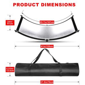 Reflector de Luz Curvo <span class=keywords><strong>Arclight</strong></span> para Estudio y Fotografía, Reflector/Difusor de Luz Tipo Concha de 66x24 Pulgadas - Product Image 3