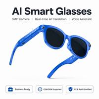 Lunettes Intelligentes OEM avec Caméra Unique, Assistant IA, Traduction en Temps Réel, Vidéo 1080P, Contrôle Tactile, Monture Métallique, Étanchéité IP67, Type-C
