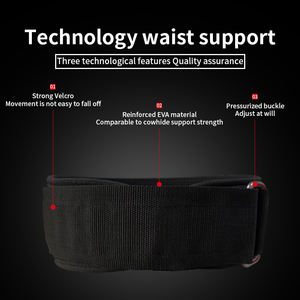 Hochwertige verstellbare Polyester-Taillen stütz gurte EVA-Metalls chnalle Flexibler Fitness gürtel zum Gewichtheben - Product Image 5
