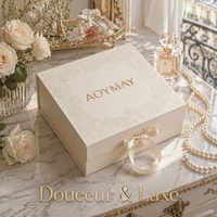 Boîte carrée de luxe personnalisée fiable avec laminage mat, doublure en éponge, écologique, faite à la main, emballage haut de gamme pour cosmétiques et parfums