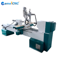 Machine à tournage CNC pour bois Jinan Camelcnc, fabriquée en Chine, moteur pas à pas 3-5kW, pour pieds de chaise/d'escalier, CA-1530, double lame, un mandrin