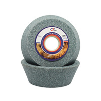 Meule de meulage conique de 4 pouces, grain 80, carbure de silicium vert, liant céramique, outils de meulage de surface vitrifiés