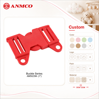 ANMCO Boucle de ceinture de sécurité en plastique à dégagement central personnalisée pour siège auto bébé, poussette et vélo