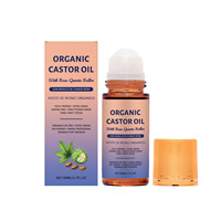 Huile de Ricin Soin Roll-On Pressée à Froid Sans Hexane Douce Nourrissante Hydratation Profonde Portable Hydratant Quotidien pour Massage Cutané