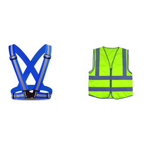 Brassière de sécurité avec bandes argentées, réfléchissant, haute luminosité, orange, noir, pour le cyclisme, le course, vente en gros, 1 pièce - Product Image 6