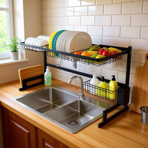 Scolapiatti da appoggio multifunzionale Myrva 85 cm per lavello da cucina - Product Image 2