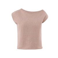 Geringe Mindestbestellmenge Maßgefertigtes Damen-Stricktop mit Bootsausschnitt und Kurzarm Großhandel