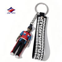 Longzhiyu – Porte-clés souple en PVC personnalisable avec animaux de dessin animé, cadeau d'entreprise, figurine 3D en PVC, 20 ans d'expérience