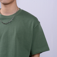 T-shirt Homme Grande Taille Personnalisé de Haute Qualité 100% Coton Lourd Luxe Épaules Tombantes Style Décontracté Imprimé T-shirt Vierge