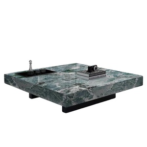 Tavolino da Caffè Quadrato in Marmo di Lusso Moderno Minimalista Italiano YOUTAI, Articolo Popolare - Product Image 1