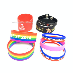 Fabrik Nach <span class=keywords><strong>standard</strong></span> größe regenbogen homosexuell stolz silikon souvenir armband armband - Product Image 2
