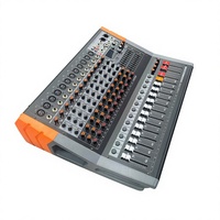 Console de mixage active professionnelle 12 canaux avec amplificateur intégré 600W, son surround, égaliseur 9 bandes, construction métallique