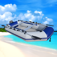 Bateau de pêche gonflable en PVC robuste et durable avec design pliable, capacité de 3 à 7 personnes, couleur personnalisée pour la pêche en lac et en rivière