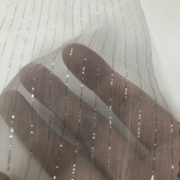 Tissu en mousseline de soie 100% pure 5 mm, effet froissé, lurex argenté et doré, léger et transparent, pour femmes et filles, vêtements de nuit de haute qualité