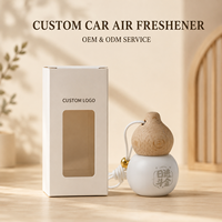 Diffuseur d'air suspendu personnalisé pour voiture, forme de gourde, bouteille avec bouchon en bois naturel, pour voiture, bureau, armoire, chambre, fabricant OEM ODM