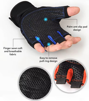 Gants de musculation personnalisés avec logo, pour entraînement de musculation, haltérophilie, fitness, salle de sport, demi-doigts