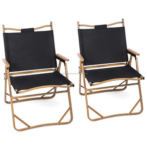 Chaise Kermit moderne avec structure en aluminium, design grainé, pliable, légère, mobilier d'extérieur pour parc et jardin - Product Image 1