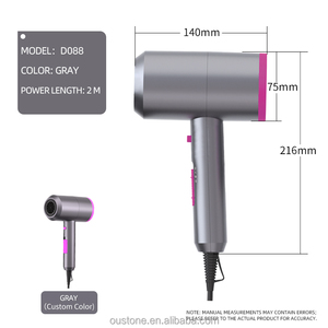 Sèche-cheveux professionnel 1800W AC à moteur haute vitesse, ionique 3-en-1, le meilleur sèche-cheveux portable de voyage - Product Image 2