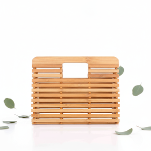 Borsa a Mano Artigianale in Bambù per Donna, Formato Piccolo, Colore Unico, Prezzo Conveniente, Adatta per Primavera, Estate e Inverno - Product Image 1