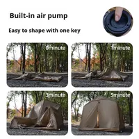 Tente gonflable entièrement automatique en forme de maison pour camping extérieur, imperméable, une chambre, un salon, installation en une touche, quatre saisons