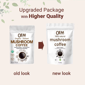 Supplément de café en poudre de champignons mélangé avec de la crinière de lion Cordyceps Turquie Tail Boosting Coffee For Focus Gut Health Support - Product Image 3