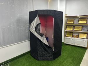 個人用ポータブル遠赤外線サウナテント、カーボンファイバーヒーター搭載、全身発汗、折りたたみ式ホームデトックスセラピー - Product Image 2