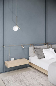 โต๊ะข้างเตียงแบบเลื่อนขนาดใหญ่พร้อมลิ้นชักลับของห้องนอนทำจากไม้เนื้อแข็งคุณภาพระดับพรีเมียม - Product Image 4