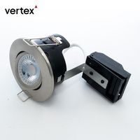 Lumière descendante encastrée LED en fer ignifuge rotative à 25 degrés, 50W, blanc, variable, dimmable, GU10