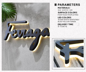 Letrero LED Luminoso de Acrílico con Logotipo Personalizado, Letrero LED 3D Grande para Exteriores, Logotipo de Acrílico con Retroiluminación LED - Product Image 5
