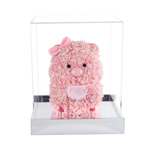Tím Pig Valentine Day Quà Tặng Tự Nhiên Mãi Mãi Vĩnh Cửu Khô Bất Tử <span class=keywords><strong>Hydrangea</strong></span> Vĩnh Cửu Hoa Hồng Bảo Quản Hoa Trong Acrylic Hộp - Product Image 3